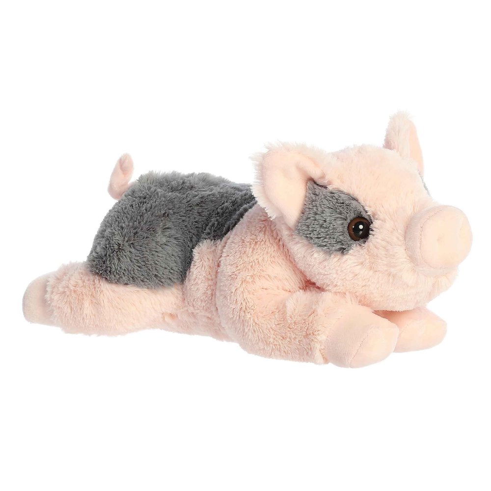 Aurora Adorable Flopsie Tidbit Mini Pig Stuffed Animal - Used to Create Imaginative Play Adventures - Perfect for Birthdays, Kids and Adults, All Ages - Pink 12 Inches