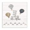 Stupell Industries The Kids Room Our Greatest Adventure Neutral Grey Hot Air Balloons Wall Plaque Art, 13 x 19, Proudly Made in USA view 1
