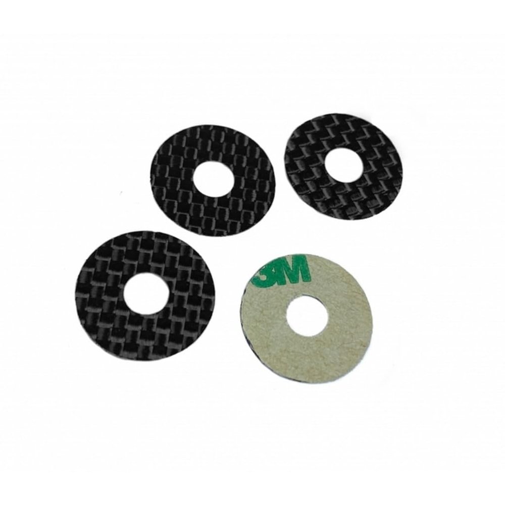 1UP Racing 10404 Adhesive Back Carbon Fiber Body Washers 1 inch OD 0.3 inch ID