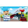 VictoryStore Train Birthday Party Supplies: Train Birthday Banner - Custom Name Birthday Vinyl Banner (3 feet x 5 feet) view 1