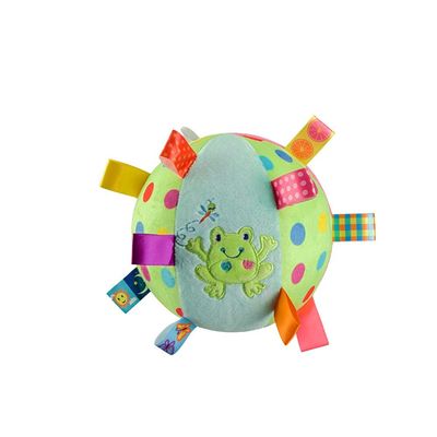 Baby Ball Kid Infant Early Educational Soft Plush Tag Colorful Ball Hand Grasp with Bell Inside