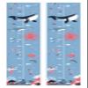 Aquatic Kids Height Growth Chart Childrens Decor Nautical Nursery Set Aquatic 2-Pack Vinyl Growth Chart view 1