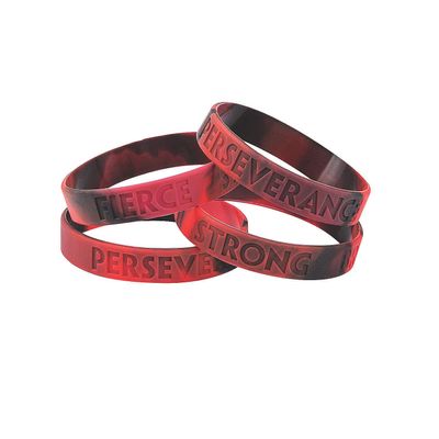 Fun Express Red Ribbon Camo Bracelet, 12 Pieces