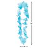 Fun Express Light Blue Lei Flower Necklaces - Set of 12 - Luau, Tiki, Destination Wedding Party Supplies view 2