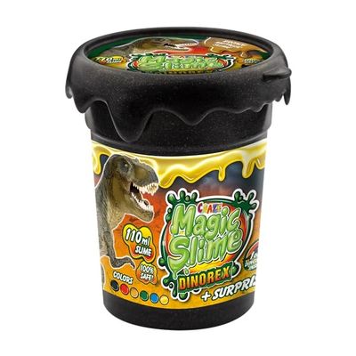 Craze Slime DINOREX Magic mud for Kids Clay in tin 150 g Gold with Dino Figure 15483, 1er Set 15483-150g