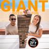 GoSports 3 ft Large Wooden Toppling Tower - Includes Bonus Rules with Gameboard - Choose Your Style view 2