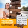 GoSports 3 ft Large Wooden Toppling Tower - Includes Bonus Rules with Gameboard - Choose Your Style view 4