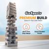 GoSports 3 ft Large Wooden Toppling Tower - Includes Bonus Rules with Gameboard - Choose Your Style view 3