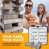 GoSports 3 ft Large Wooden Toppling Tower - Includes Bonus Rules with Gameboard - Choose Your Style view 4