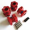 Aluminum Splined 17mm Wheel Hubs Hex Adaptar -4pcs Red for Traxxas 1/10 E REVO 2.0 VXL 8654 7758 view 2