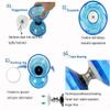 HenMerry Diabolo Chinese Yoyo Set,Triple Bearing Diabolo Chinese Yo-yos Juggling Toys Colorful LED Diabolo with Diablo Sticks, Diabolo String&Net Bag, Easier Start/Faster/Stable&Lasts Longer (Clear) view 3