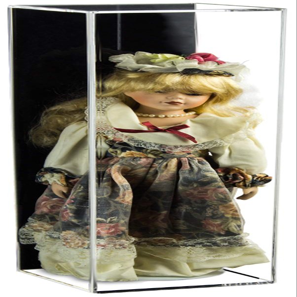 Better Display Cases Clear Acrylic Figure Display Case for Figurine Miniature Doll Bobblehead , Doll Stands (Vertical or Horizontal) ,Display Box for Figures,DIM:6" L x 6" W x 24" H(A086-BB)