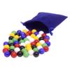 AmishToyBox.com Bag of 60 Glass Marbles for Chinese Checkers, 5/8" (16mm) Diameter view 1
