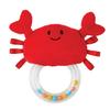 Stephan Baby Stephan Baby Ocean Friends Plush Teething Ring Rattle Available in 4 Designs, Red Crab view 1