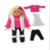 American Fashion World Sparkling Star Puffer Vest Pants Set for 18-Inch Dolls | Premium Quality & Trendy Design | Dolls Clothes | Outfit Fashions for Dolls for Popular Brands view 1