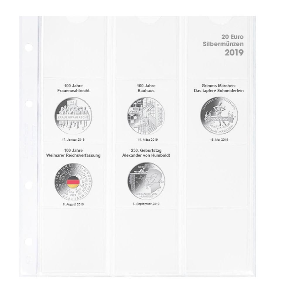 Lindner 1520-19 Vordruckblatt Karat 20 Euro-Silbermnzen BR Deutschland 2019