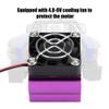 Dilwe RC Motor Fan, 540/550 / 3650 Motor Fan RC Heat Sink Cooling Fan Replacement Upgrade Parts Compatible with 1/10 Scale Electric RC Car, RC Cooling Fan Motor Fan with Metal Heatsink(Purple) view 2