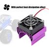 Dilwe RC Motor Fan, 540/550 / 3650 Motor Fan RC Heat Sink Cooling Fan Replacement Upgrade Parts Compatible with 1/10 Scale Electric RC Car, RC Cooling Fan Motor Fan with Metal Heatsink(Purple) view 3