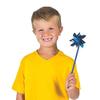 Blue and Silver Pinwheels (Bulk Set of 36) Great for Parties and Awareness Decor, Great for Child Abuse Awareness Month view 2