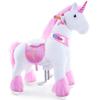 PonyCycle Official Classic U Series Ride on Horse Toy Plush Walking Animal Pink Unicorn Size 4 for Age 4-9 Ux402 view 1