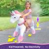 PonyCycle Official Classic U Series Ride on Horse Toy Plush Walking Animal Pink Unicorn Size 4 for Age 4-9 Ux402 view 4
