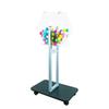 FixtureDisplays Acrylic Raffle Drum with Wheels, Floorstanding - Clear & Black 23X15X45" 119571-NF view 1
