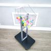 FixtureDisplays Acrylic Raffle Drum with Wheels, Floorstanding - Clear & Black 23X15X45" 119571-NF view 2