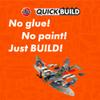 Airfix J6045 Quickbuild Model Airplane Kits for Adults & Kids - D-Day Spitfire - Fighter Jet Plastic Model Kits, Block Building Sets, Snap Together Aircraft Models, Engineering Toys for Gifts view 2