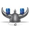 BLKSMITH Viking Drinking Helmet with Straws  Funny Beer Hat Holds 2 Cans  Adjustable Novelty Drinking Helmet Fits 1624" Head  Gag Gift for Men, Dad, Husband, Bachelor Party, Tailgating - (Silver) view 1