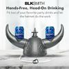 BLKSMITH Viking Drinking Helmet with Straws  Funny Beer Hat Holds 2 Cans  Adjustable Novelty Drinking Helmet Fits 1624" Head  Gag Gift for Men, Dad, Husband, Bachelor Party, Tailgating - (Silver) view 2