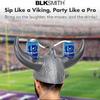BLKSMITH Viking Drinking Helmet with Straws  Funny Beer Hat Holds 2 Cans  Adjustable Novelty Drinking Helmet Fits 1624" Head  Gag Gift for Men, Dad, Husband, Bachelor Party, Tailgating - (Silver) view 4