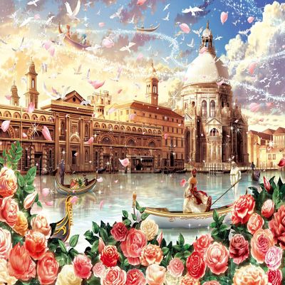 1000 Piece Jigsaw Puzzle Venetian Romance [Shiny Puzzle] (50x75cm)