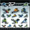 Dcor Visuals Young Caricature Decal Sheet  4 Mil Vinyl Stickers for Dirt Bikes, Helmets & Gear  Fun Cartoon Racing Graphics, Durable Motocross Stickers for Young Riders, 19x12 view 1