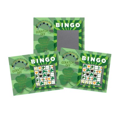 My Scratch Offs 26 Pack St. Patricks Day Scratch Off Cards St. Pattys Days Shamrock for Bingo Cards, Party Favors, Game Cards