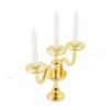 Odoria 1/12 Miniature Candlestick Candelabra with Candles Dollhouse Accessories, 3-arms Gold view 2