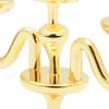 Odoria 1/12 Miniature Candlestick Candelabra with Candles Dollhouse Accessories, 3-arms Gold view 4