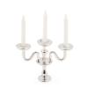 Odoria 1/12 Miniature Candlestick Candelabra with Candles Dollhouse Accessories, 3-arms Silver view 1