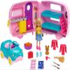 Barbie Club Chelsea Toy Car & Camper Playset, Blonde Chelsea Small Doll, Puppy & 10+ Accessories, Unhitch & Open for Campsite view 1