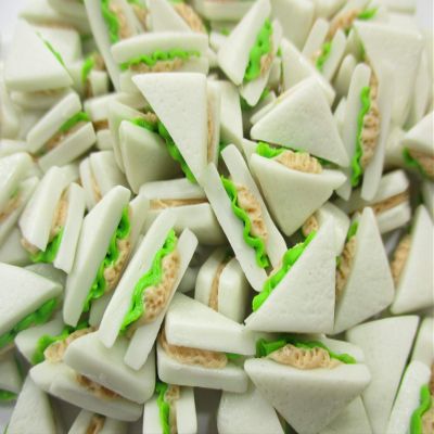 Dollhouse Food Accessories Lot 10 Tuna Sandwich Bread Miniature Food 15140