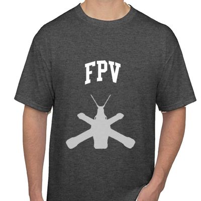 FPV Quadcopter Drone RC T-Shirt (Large) Dark Heather