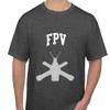 FPV Quadcopter Drone RC T-Shirt (Large) Dark Heather view 1