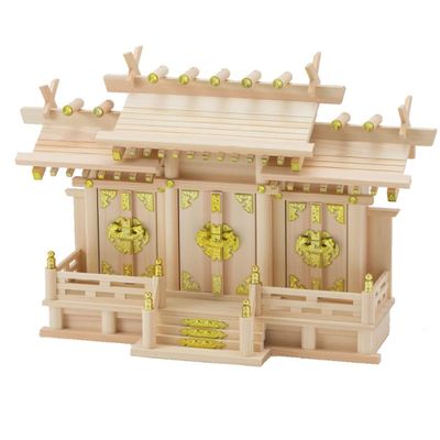IMI Japanese Kamidana Shrine 24.8" Shinto Altar Ofuda Stand Hinoki Wood Japan Import