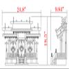IMI Japanese Kamidana Shrine 24.8" Shinto Altar Ofuda Stand Hinoki Wood Japan Import view 3