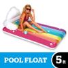 BigMouth Inc. Giant Rainbow Lounge Pool Float, Thick Vinyl Raft with Cup Holder, Fun Pool Party Floaties, Holds 200 Pounds and Includes Patch Kit view 1