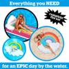 BigMouth Inc. Giant Rainbow Lounge Pool Float, Thick Vinyl Raft with Cup Holder, Fun Pool Party Floaties, Holds 200 Pounds and Includes Patch Kit view 3