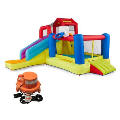 BANZAI 2-in-1 Ultimate Combo Pack (Aqua Sports Water Park & Climb 'N Bounce Clubhouse), Multi
