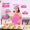 Lolo Toys Kids Baking Set Cooking Apron - 13 Piece Children Kitchen Bake Playset Accessories for Girls Includes Chef Hat, Apron, Cupcake Mold, Measuring Spoons, Oven Glove, Mitt, Play Whisk Spoon view 2