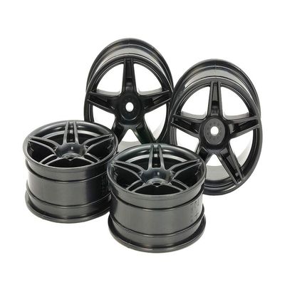 Tamiya Hop-Up Options No.1853 OP.1853 5 This Twin-Spoke Wheel Four Black 24mm Width and Offset +2 54853