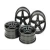 Tamiya Hop-Up Options No.1853 OP.1853 5 This Twin-Spoke Wheel Four Black 24mm Width and Offset +2 54853 view 1
