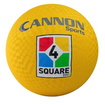 Cannon Sports 4 Square Playground Balls - 8.5 Inch - for Kickball, Handball & Dodgeball (Yellow)